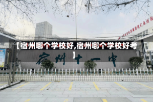 【宿州哪个学校好,宿州哪个学校好考】