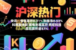 快讯：恒指高开0.31% 科指涨0.53% 科网股活跃 锂电池股高开 胜宏科技首日高开逾57%