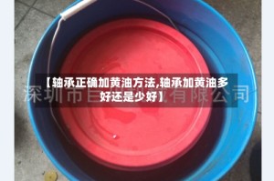 【轴承正确加黄油方法,轴承加黄油多好还是少好】