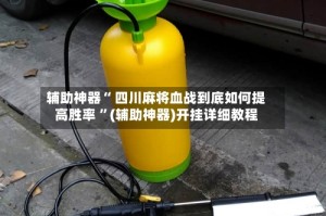 辅助神器“ 四川麻将血战到底如何提高胜率 ”(辅助神器)开挂详细教程