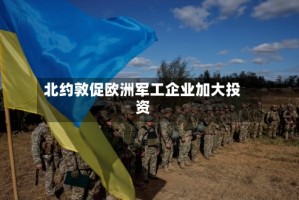 北约敦促欧洲军工企业加大投资