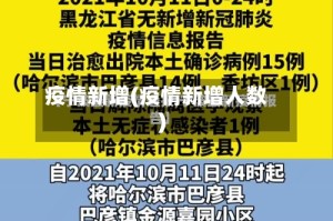 疫情新增(疫情新增人数)