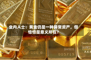 业内人士：黄金仍是一种异常资产，但恰恰是意义所在？
