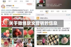 关于微博软文营销的信息