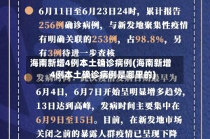 海南新增4例本土确诊病例(海南新增4例本土确诊病例是哪里的)
