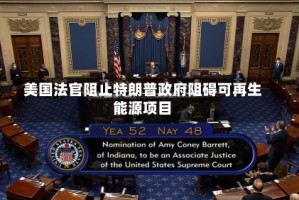 美国法官阻止特朗普政府阻碍可再生能源项目