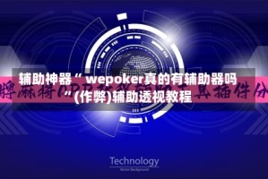 辅助神器“ wepoker真的有辅助器吗”(作弊)辅助透视教程