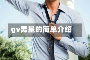 gv男星的简单介绍