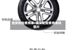 佳安轮胎费用表/佳安轮胎费用表和图片