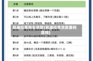 凯迪拉克购车贷款(凯迪拉克贷款要利息吗)