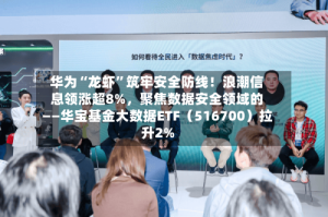 华为“龙虾”筑牢安全防线！浪潮信息领涨超8%，聚焦数据安全领域的——华宝基金大数据ETF（516700）拉升2%