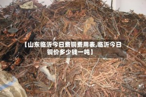 【山东临沂今日费铜费用表,临沂今日铜价多少钱一吨】