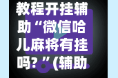 教程开挂辅助“微信哈儿麻将有挂吗? ”(辅助神器)开挂详细教程