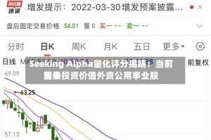 Seeking Alpha量化评分揭晓：当前前十最具投资价值外资公用事业股