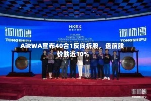 AiRWA宣布40合1反向拆股，盘前股价跌近10%