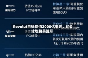 Revolut目标估值2000亿美元，IPO计划初具雏形