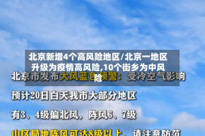 北京新增4个高风险地区/北京一地区升级为疫情高风险,10个街乡为中风险