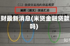 米货理财最新消息(米贷金融贷款可靠吗)