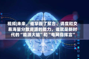 视频|未来，谁掌握了聚合、调度和交易海量分散资源的能力，谁就是新时代的“能源大脑”和“电网指挥言”