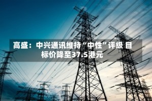 高盛：中兴通讯维持“中性”评级 目标价降至37.5港元