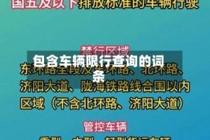 包含车辆限行查询的词条