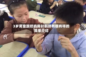 3岁男童跟奶奶穿针刺绣有模有样的简单介绍