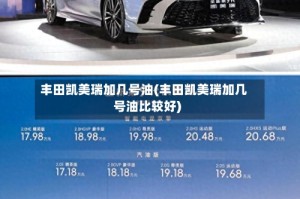丰田凯美瑞加几号油(丰田凯美瑞加几号油比较好)