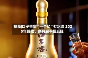 视频|口子窖拿“一个亿”打水漂 2025年营收、净利润不增反降