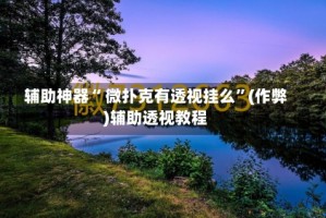 辅助神器“ 微扑克有透视挂么”(作弊)辅助透视教程