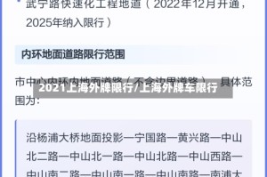 2021上海外牌限行/上海外牌车限行