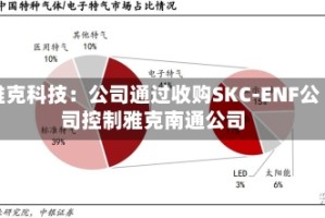 雅克科技：公司通过收购SKC-ENF公司控制雅克南通公司