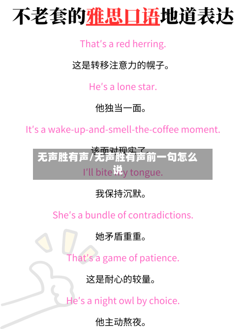 无声胜有声/无声胜有声前一句怎么说-第2张图片