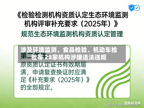 涉及环境监测、食品检验	、机动车检验等 28家机构涉嫌违法违规-第3张图片