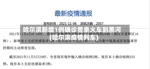 哈尔滨新增1例确诊曾乘火车到黑河(哈尔滨疫情列车)-第1张图片