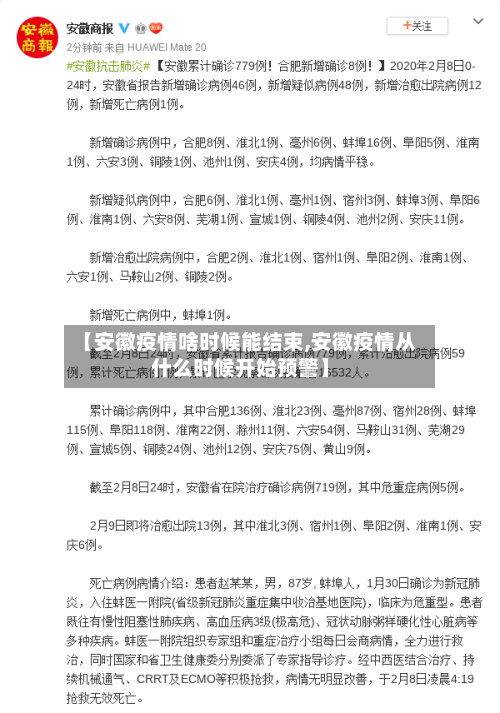 【安徽疫情啥时候能结束,安徽疫情从什么时候开始预警】-第1张图片