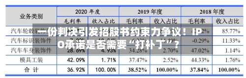 一份判决引发招股书约束力争议！IPO承诺是否需要“打补丁”？-第2张图片