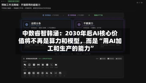 中数睿智韩涵：2030年后AI核心价值将不再是算力和模型	，而是“用AI加工和生产的能力	”-第1张图片