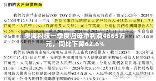奥海科技一季度归母净利润4665万元，同比下降62.6%-第3张图片