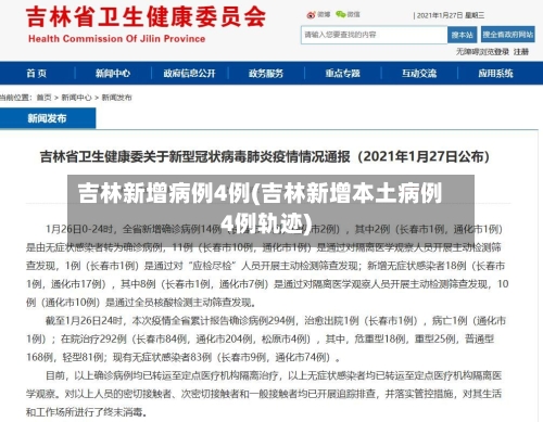 吉林新增病例4例(吉林新增本土病例4例轨迹)-第1张图片