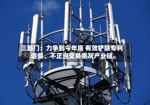 三部门：力争到今年底 有效铲除专利造假、不正当交易黑灰产业链-第1张图片