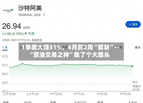 1季度大赚31%，4月前2周“腰斩”--“原油交易之神”栽了个大跟头-第3张图片