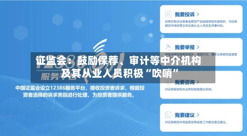 证监会：鼓励保荐、审计等中介机构及其从业人员积极“吹哨”-第2张图片
