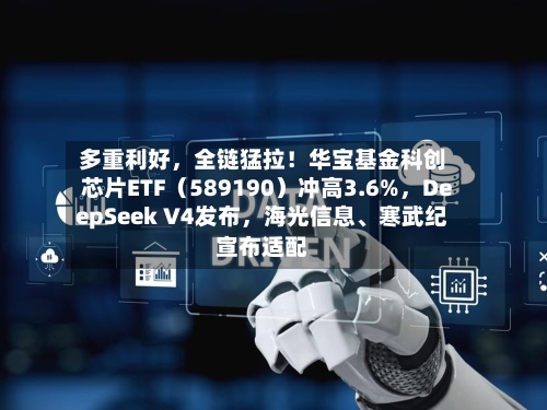 多重利好，全链猛拉！华宝基金科创芯片ETF（589190）冲高3.6%	，DeepSeek V4发布，海光信息、寒武纪宣布适配-第1张图片