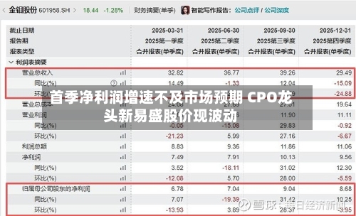 首季净利润增速不及市场预期 CPO龙头新易盛股价现波动-第2张图片