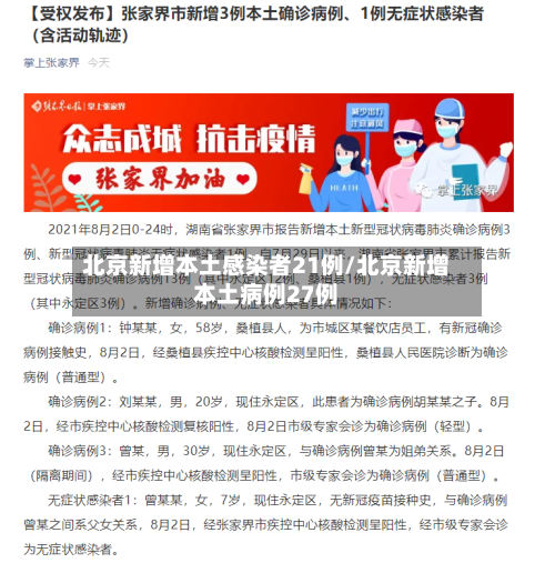 北京新增本土感染者21例/北京新增本土病例27例-第2张图片