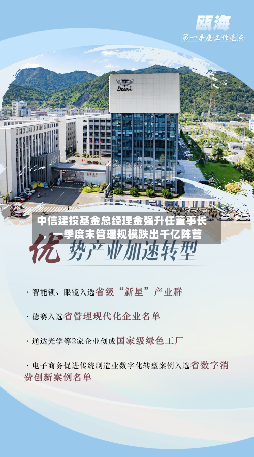 中信建投基金总经理金强升任董事长	，一季度末管理规模跌出千亿阵营-第1张图片