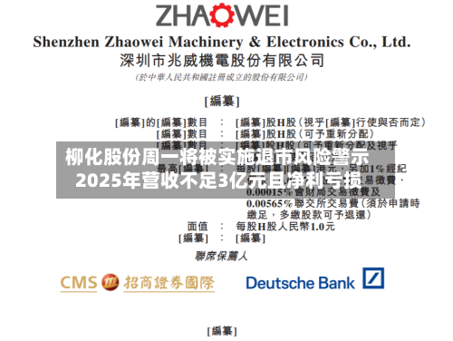 柳化股份周一将被实施退市风险警示 2025年营收不足3亿元且净利亏损-第3张图片