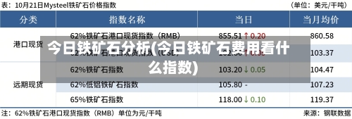 今日铁矿石分析(今日铁矿石费用看什么指数)-第1张图片