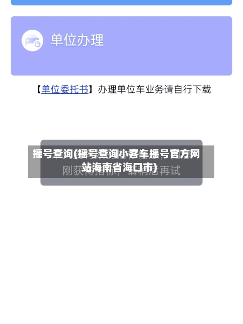 摇号查询(摇号查询小客车摇号官方网站海南省海口市)-第3张图片
