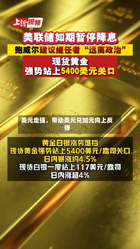 美元走强，带动美元兑加元向上反弹-第1张图片